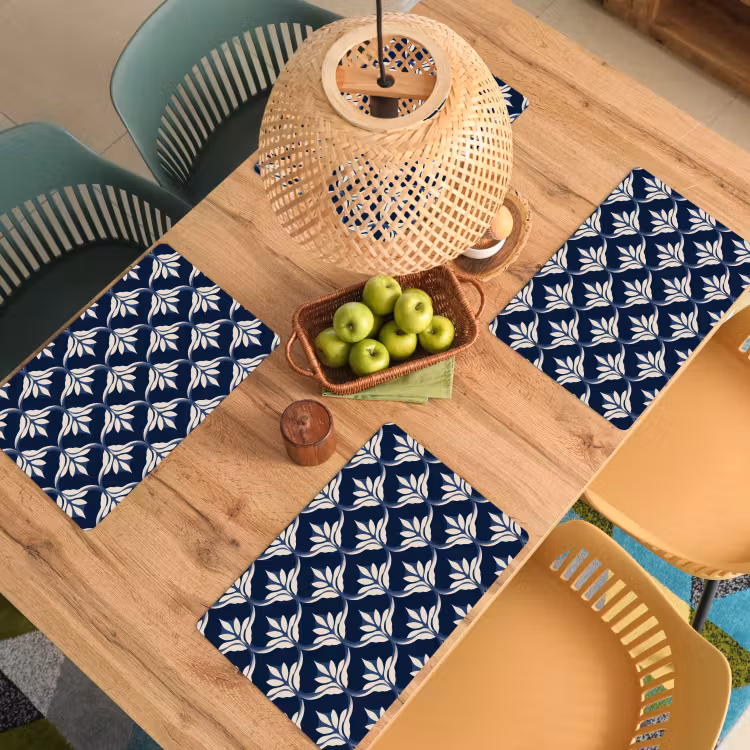 Placemat - 6 stuks - Modern - Ontwerp - Blauw — 6