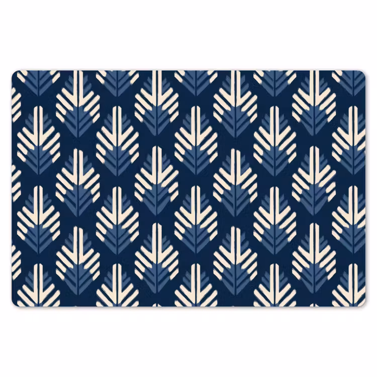 Placemat - 6 stuks - Modern - Patroon - Blauw — 7