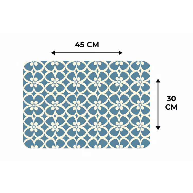 Placemat - 6 stuks - Patroon - Symmetrisch - Blauw — 3