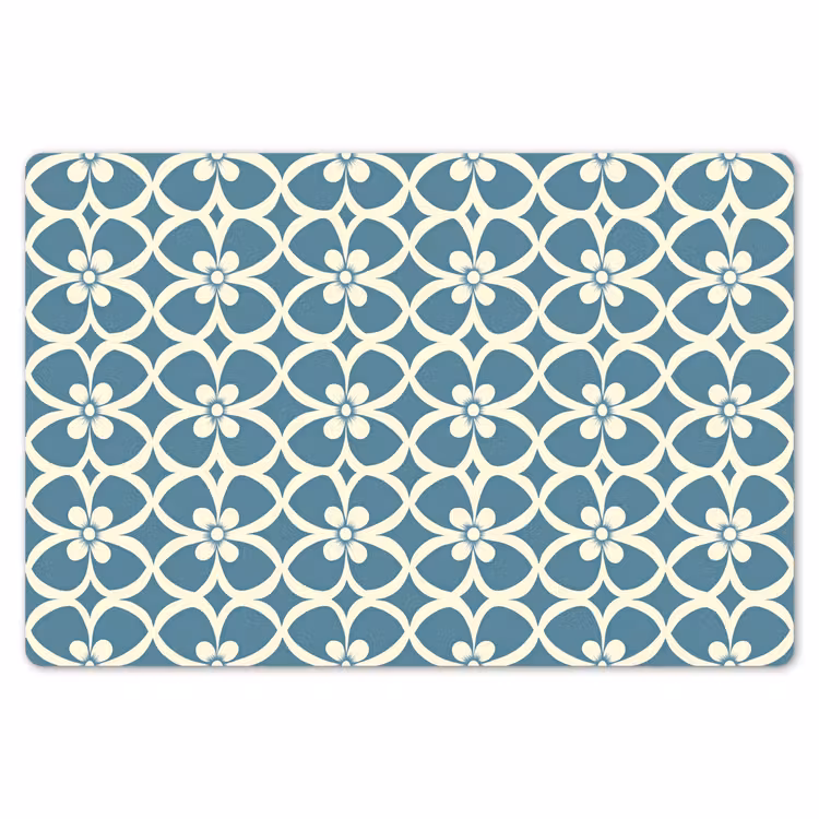 Placemat - 6 stuks - Patroon - Symmetrisch - Blauw — 7