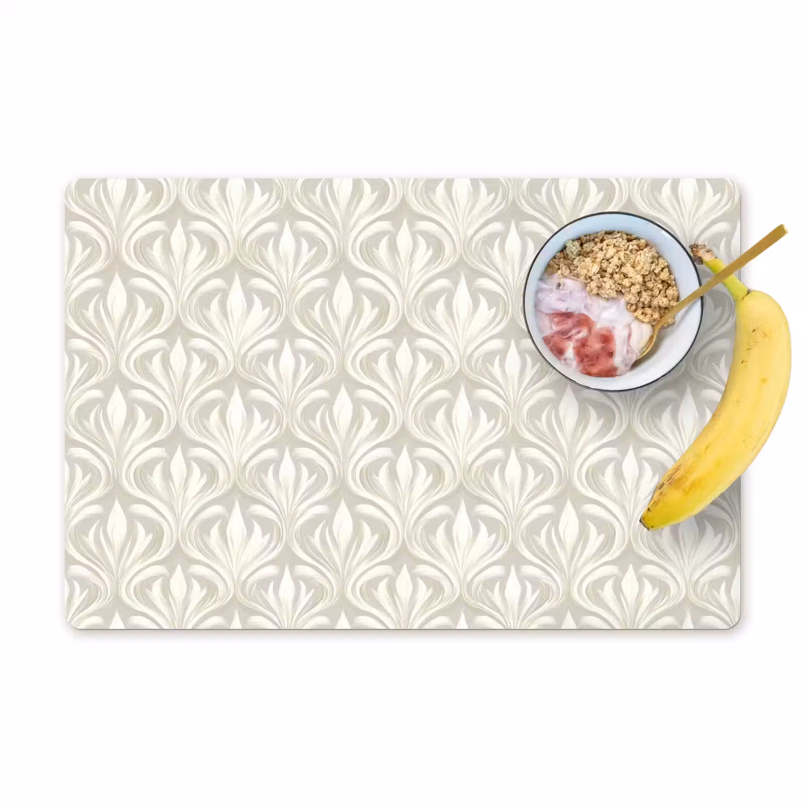 Placemat - 6 stuks - Barok - Patroon - Beige — 1