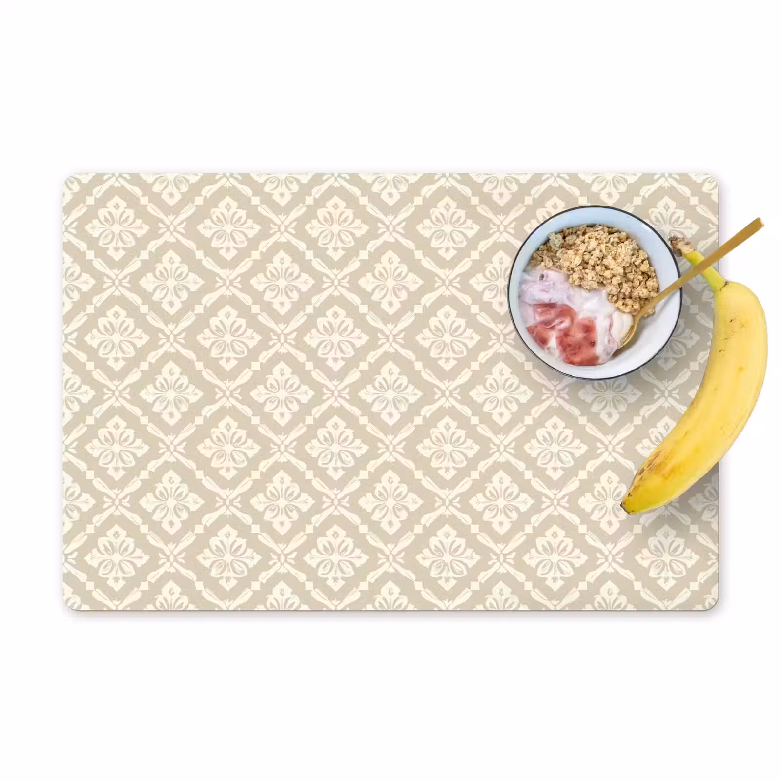Placemat - 6 stuks - Floraal - Ornament - Beige — 1