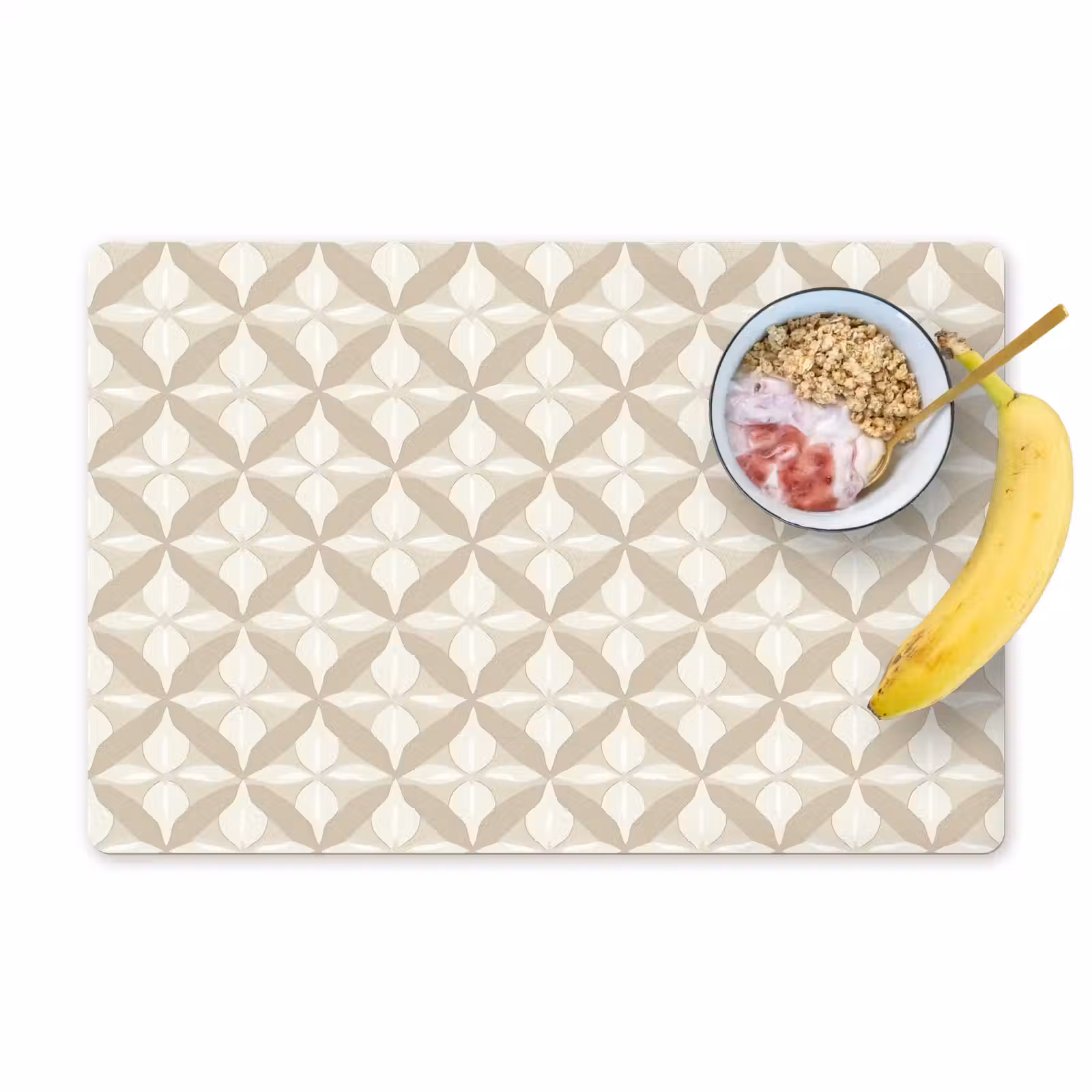 Placemat - 6 stuks - Patroon - Klassiek - Beige — 1