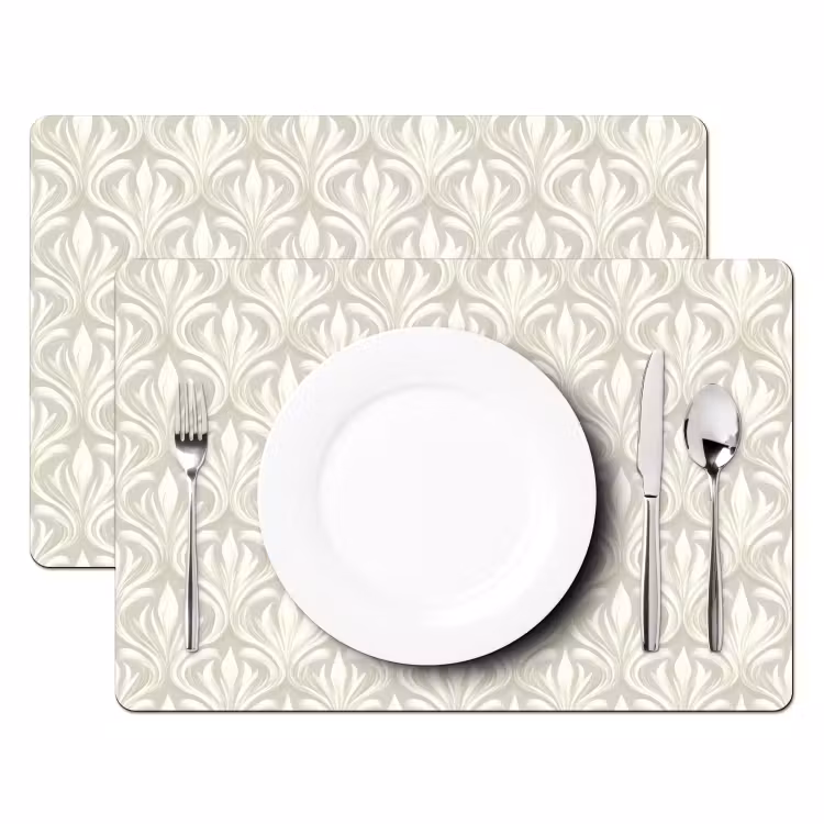 Placemat - 6 stuks - Barok - Patroon - Beige — 2