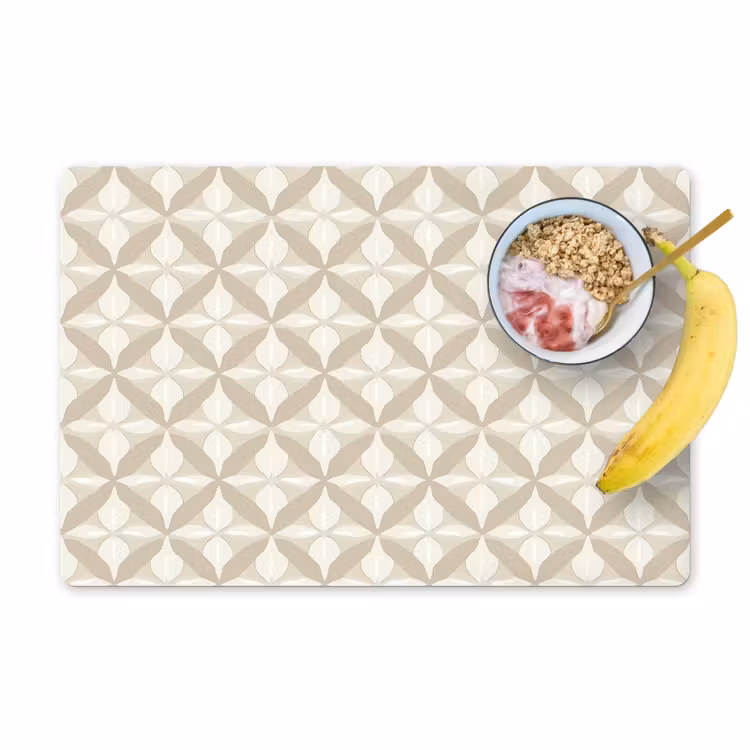Placemat - 6 stuks - Patroon - Klassiek - Beige — 1
