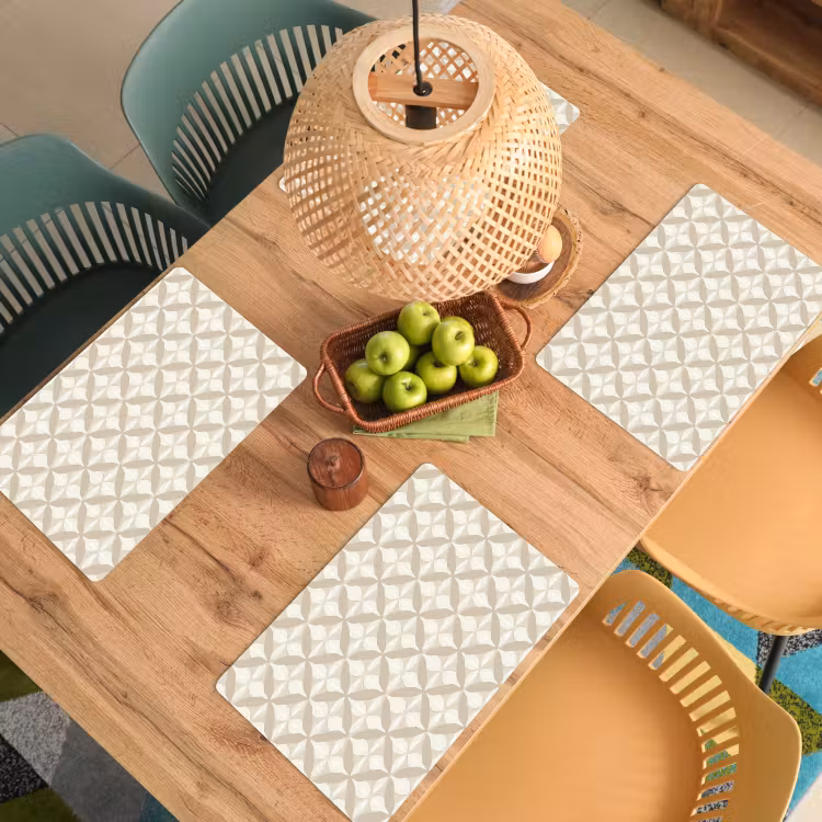 Placemat - 6 stuks - Patroon - Klassiek - Beige — 6