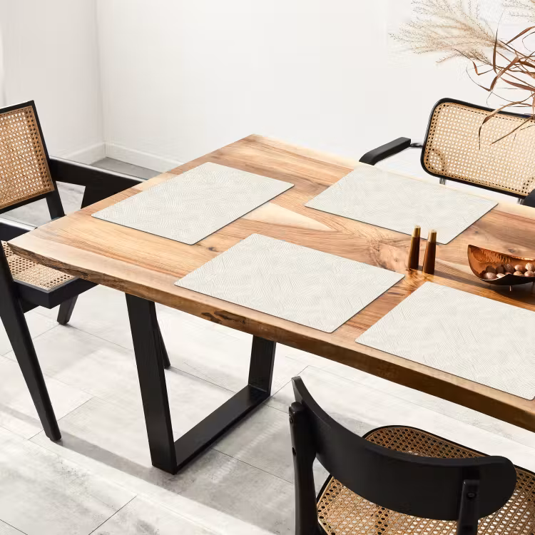 Placemat - 6 stuks - Textuur - Abstract - Beige — 5