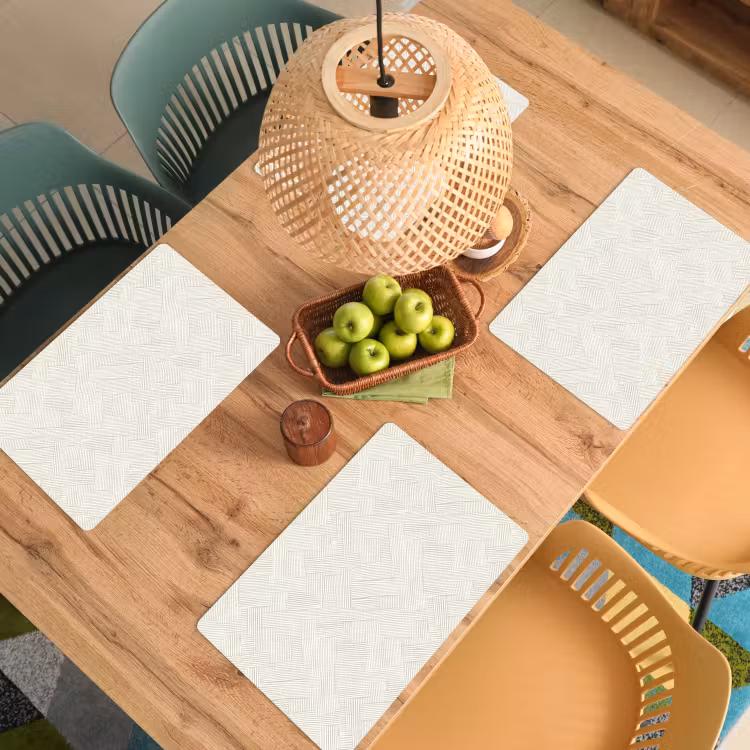 Placemat - 6 stuks - Textuur - Abstract - Beige — 6