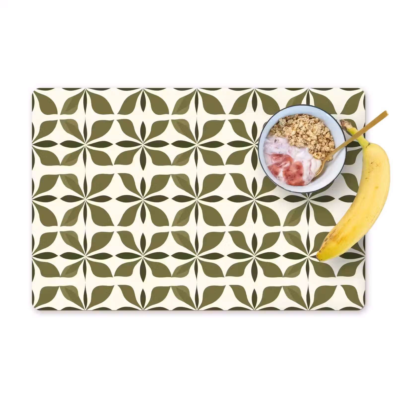 Placemat - 6 stuks - Botanisch - Retro - Groen — 1