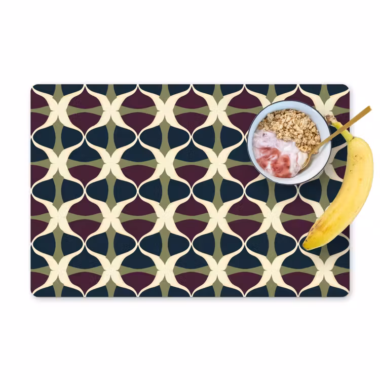 Placemat - 6 stuks - Abstract - Retro - Kleurrijk — 1
