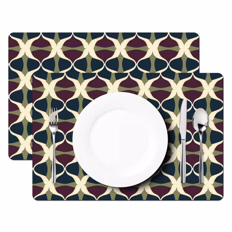 Placemat - 6 stuks - Abstract - Retro - Kleurrijk — 2
