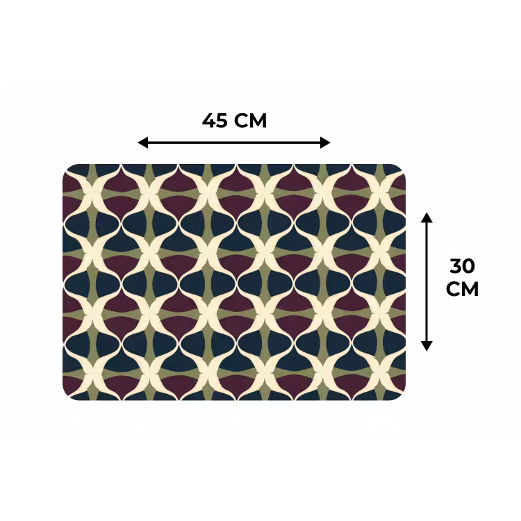 Placemat - 6 stuks - Abstract - Retro - Kleurrijk — 3