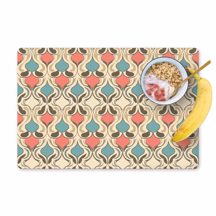 Placemat - 6 stuks - Barok - Retro - Kleurrijk — 1