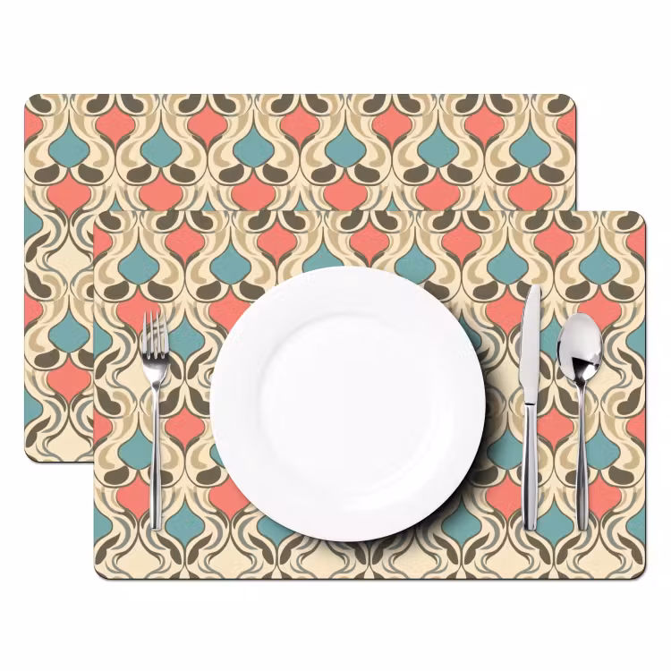 Placemat - 6 stuks - Barok - Retro - Kleurrijk — 2