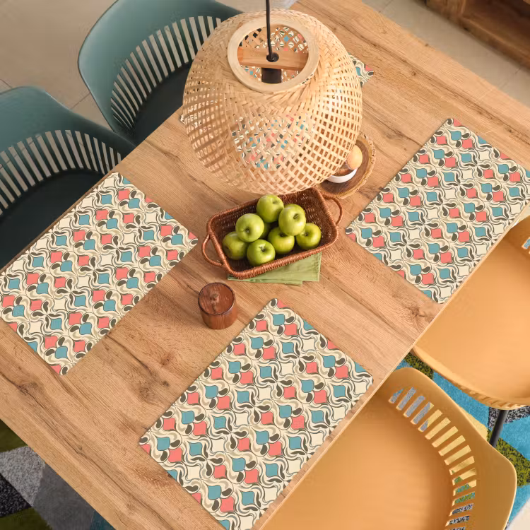 Placemat - 6 stuks - Barok - Retro - Kleurrijk — 6