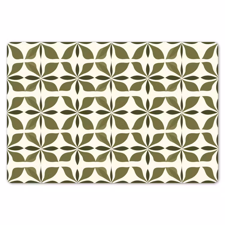 Placemat - 6 stuks - Botanisch - Retro - Groen — 7