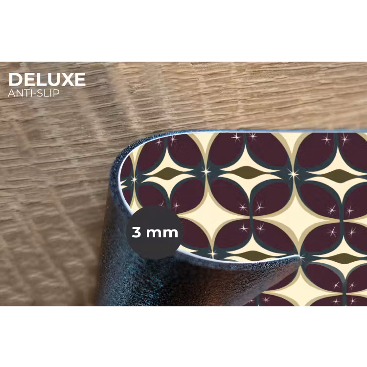 Placemat - 6 stuks - Cirkel - Retro - Kleurrijk — 4