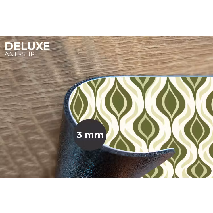 Placemat - 6 stuks - Patroon - Retro - Groen — 4