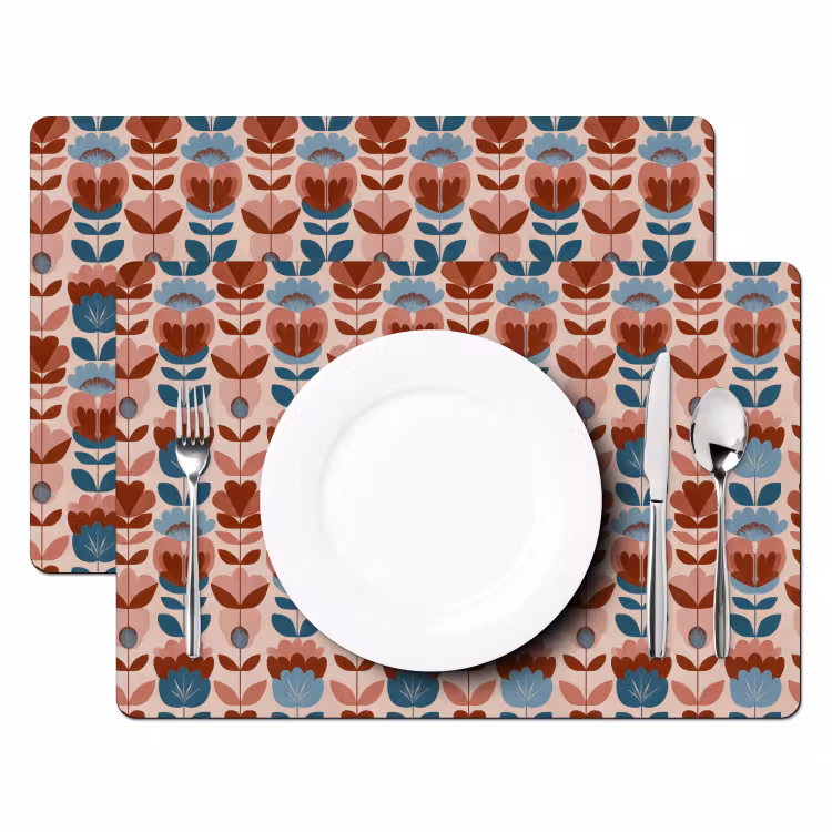 Placemat - 6 stuks - Vintage - Motief - Kleurrijk — 2