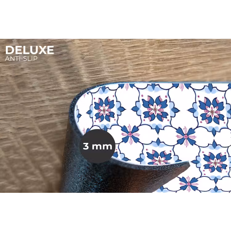 Placemat - 6 stuks - Modern - Patroon - Blauw - Roze — 4
