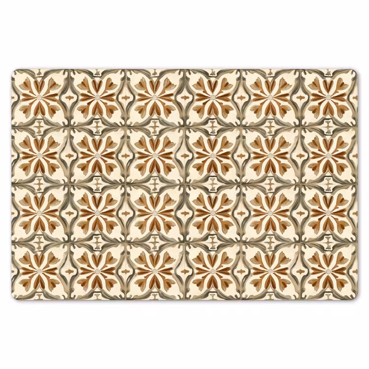 Placemat - 6 stuks - Siertegel - Patroon - Bruin — 7