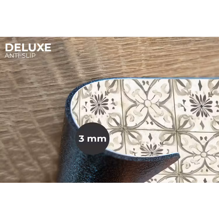 Placemat - 6 stuks - Antiek - Tegel - Beige — 4