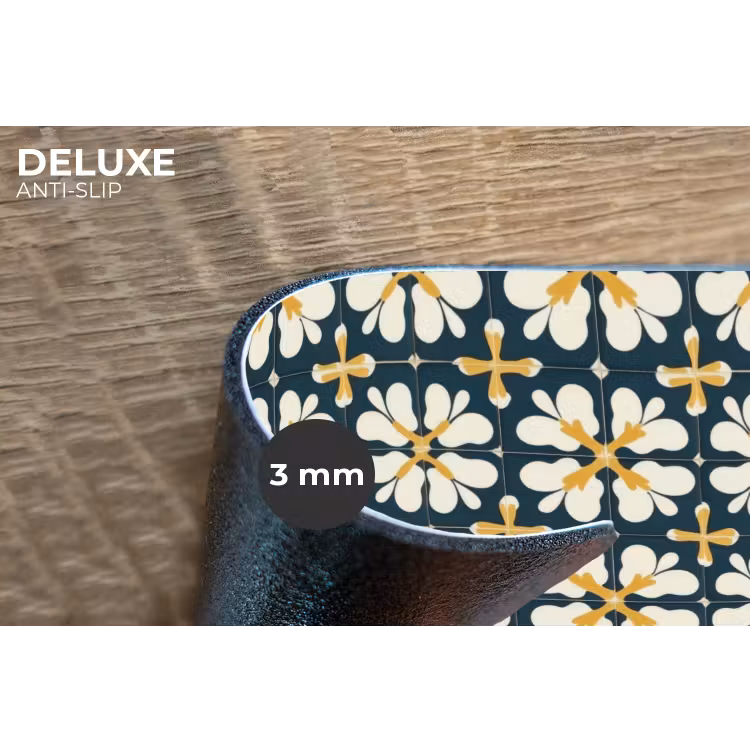 Placemat - 6 stuks - Motief - Tegel - Okergeel — 4