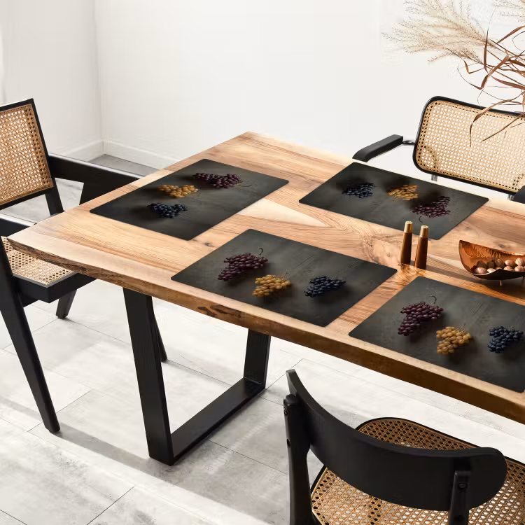 Placemat - 6 stuks - Druiven - Kleurrijk - Muur — 5