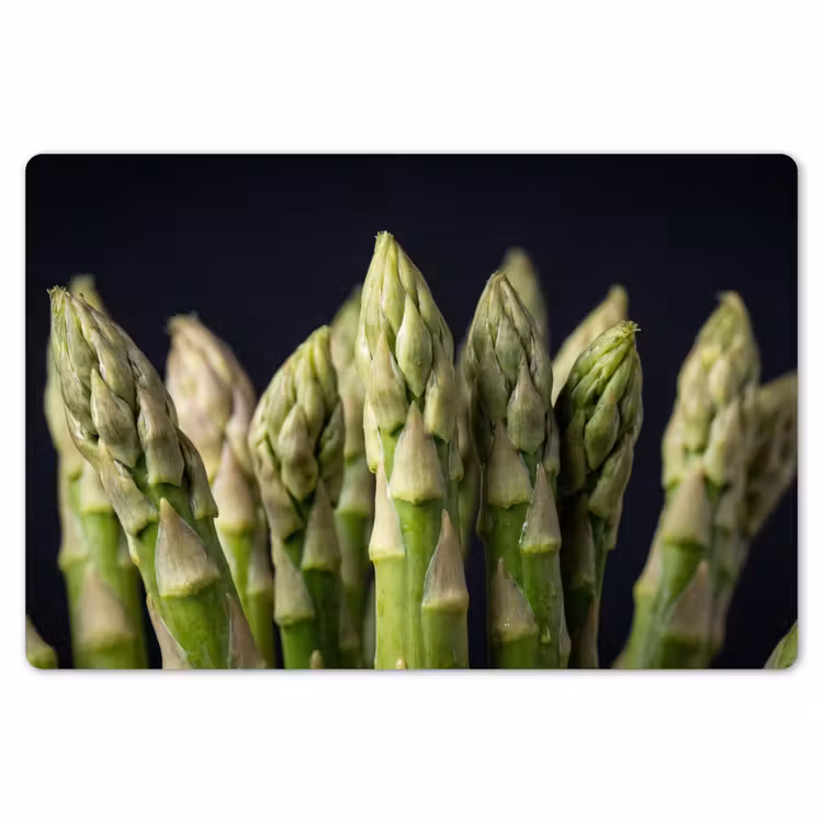 Placemat - 6 stuks - Asperges - Groen - Zwart — 7
