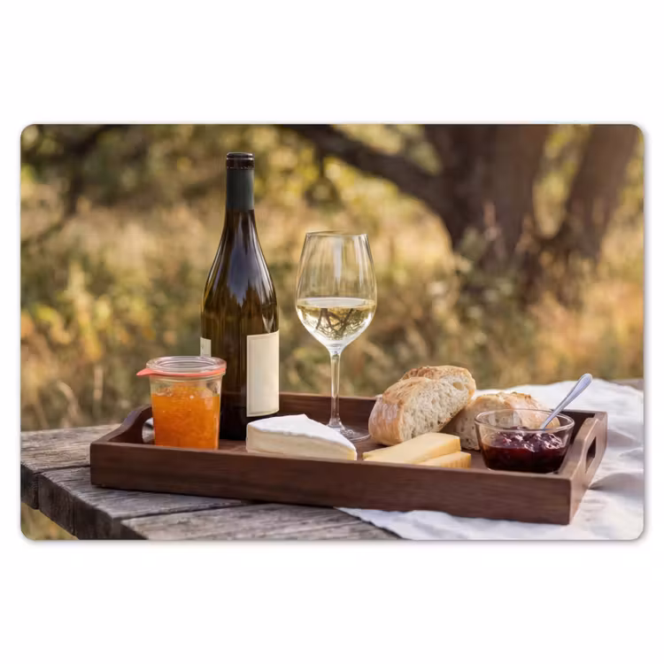 Placemat - 6 stuks - Picknick - Wijn - Kaasplankje — 7