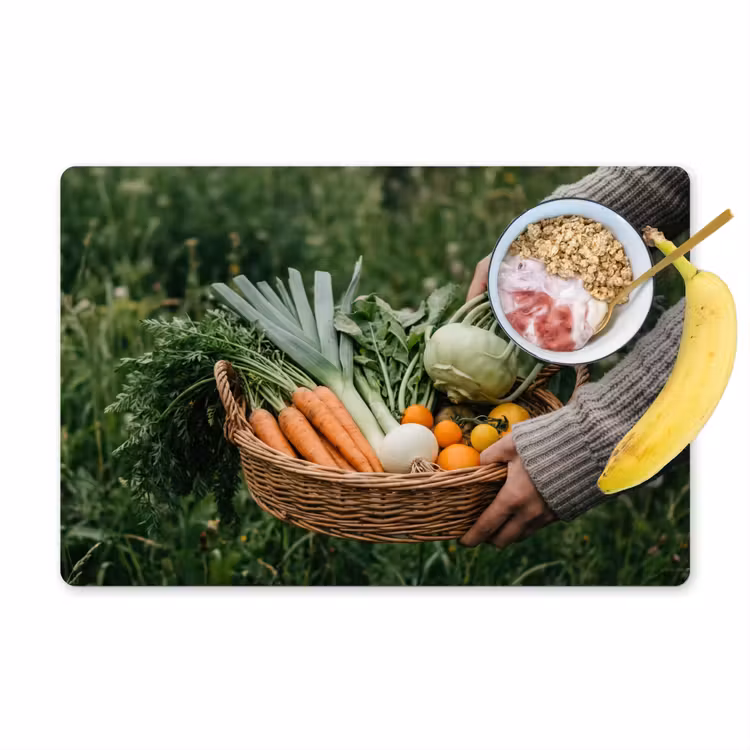 Placemat - 6 stuks - Veld - Groenten - Biologisch - Oogst — 1