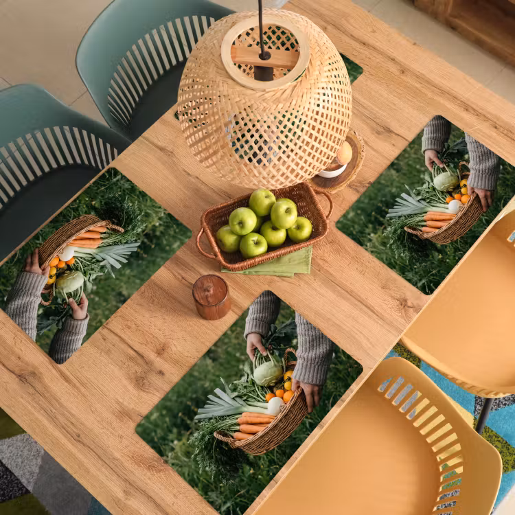 Placemat - 6 stuks - Veld - Groenten - Biologisch - Oogst — 6