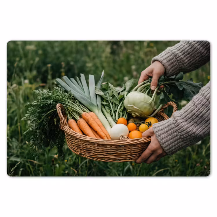 Placemat - 6 stuks - Veld - Groenten - Biologisch - Oogst — 7