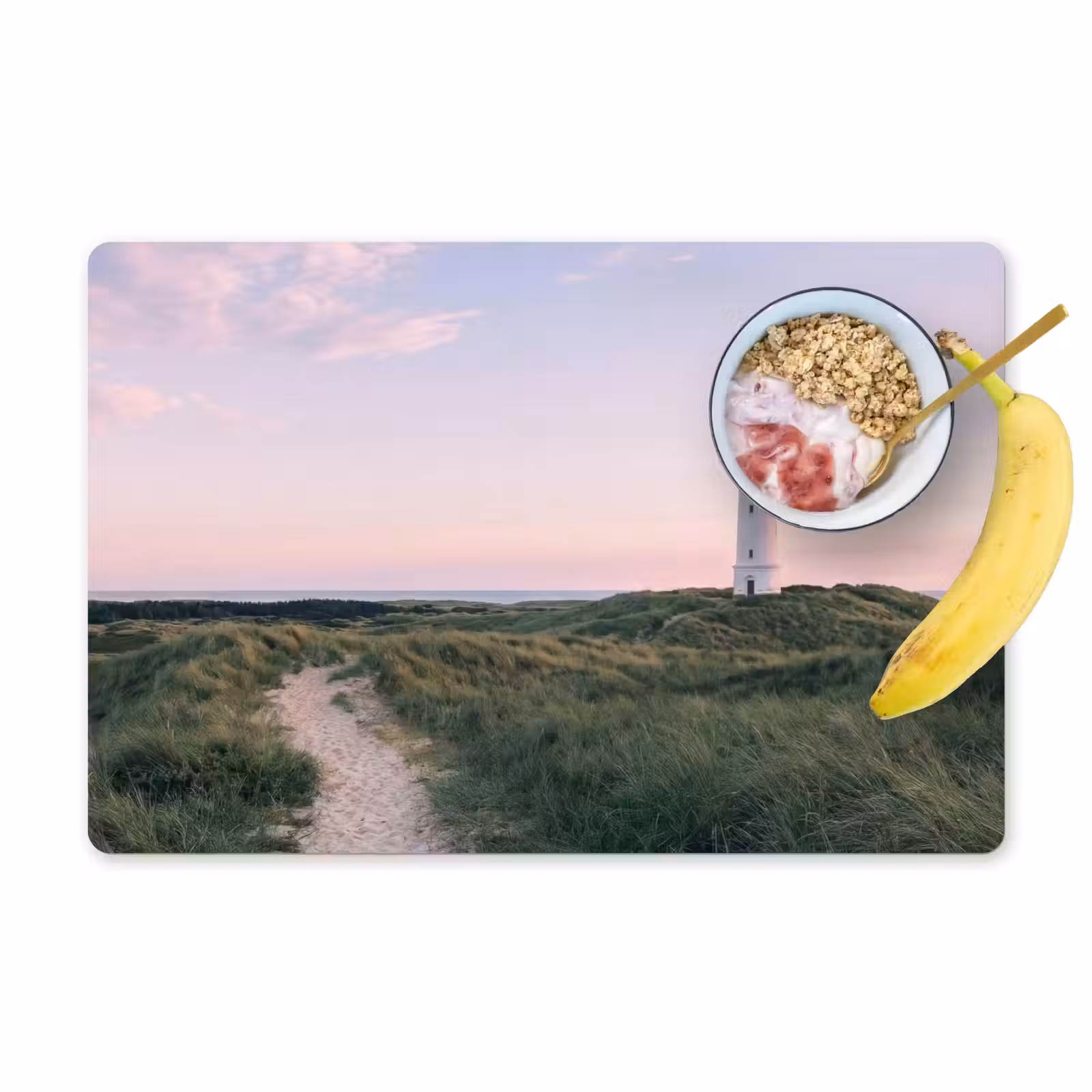 Placemat - 6 stuks - Vuurtoren - Duinlandschap - Zee — 1