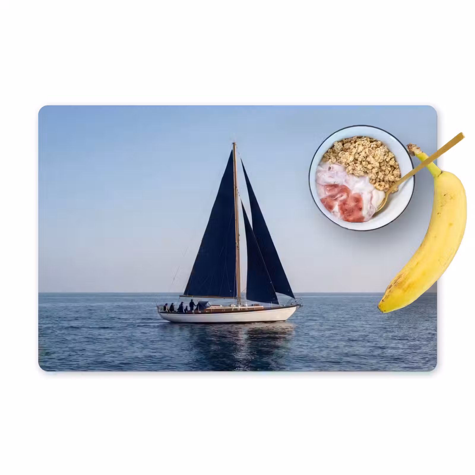 Placemat - 6 stuks - Zeilboot - Zee - Blauw — 1