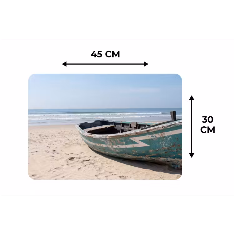 Placemat - 6 stuks - Boot - Zandstrand - Zee — 3