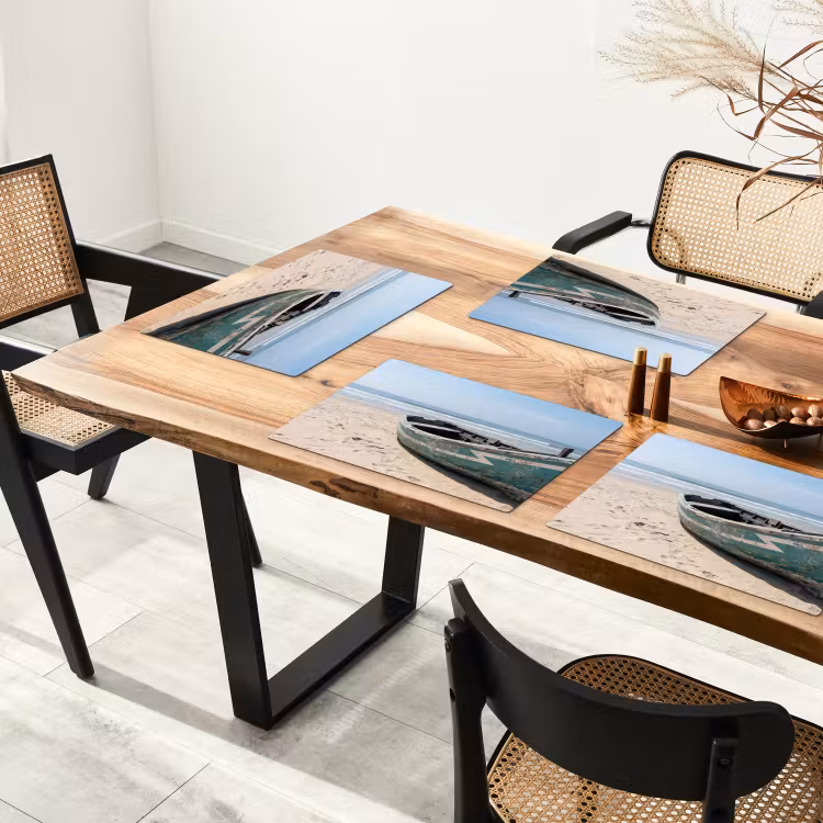 Placemat - 6 stuks - Boot - Zandstrand - Zee — 5
