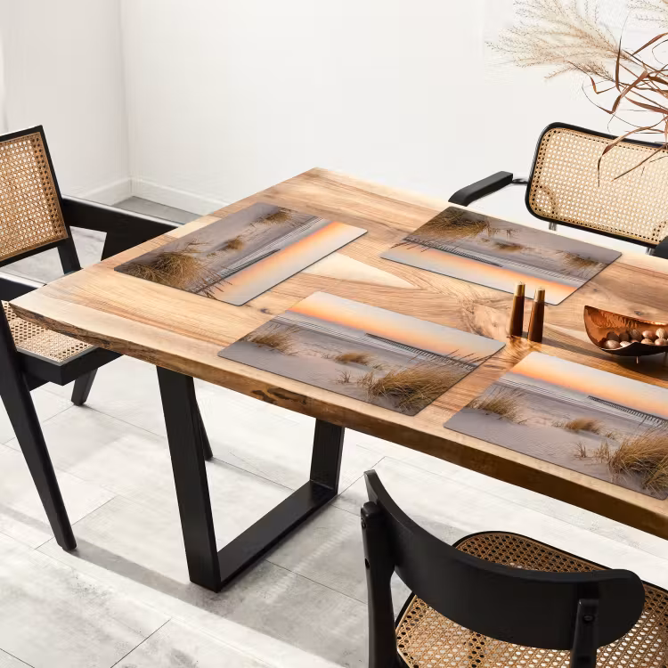 Placemat - 6 stuks - Pier - Zonsondergang - Strand — 5