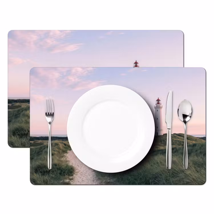 Placemat - 6 stuks - Vuurtoren - Duinlandschap - Zee — 2