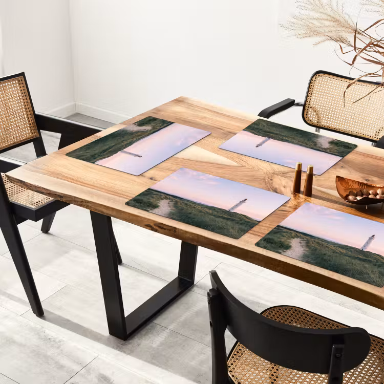 Placemat - 6 stuks - Vuurtoren - Duinlandschap - Zee — 5