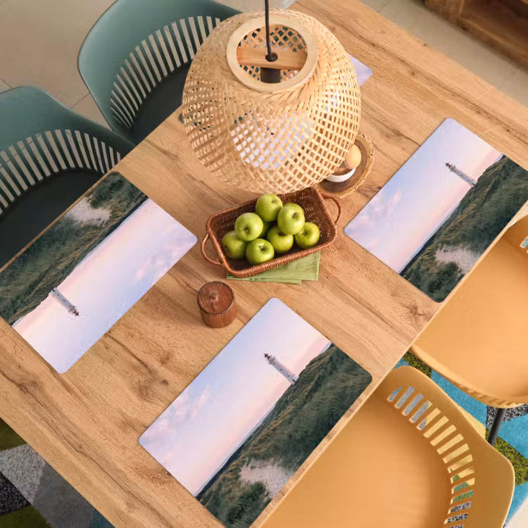 Placemat - 6 stuks - Vuurtoren - Duinlandschap - Zee — 6