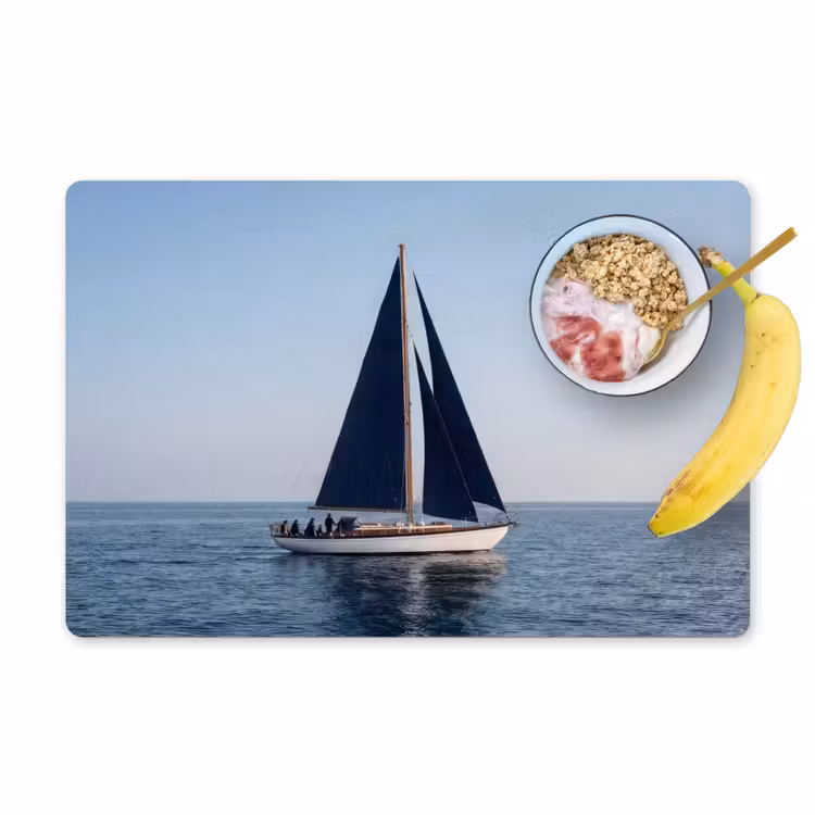 Placemat - 6 stuks - Zeilboot - Zee - Blauw — 1