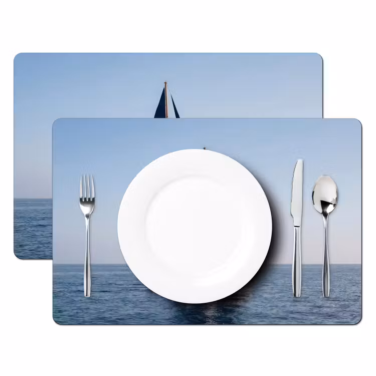 Placemat - 6 stuks - Zeilboot - Zee - Blauw — 2