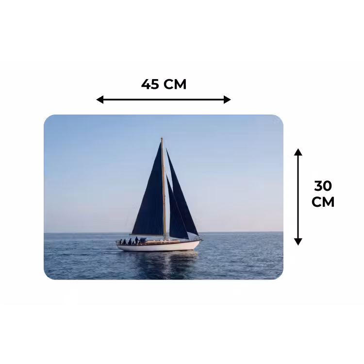 Placemat - 6 stuks - Zeilboot - Zee - Blauw — 3