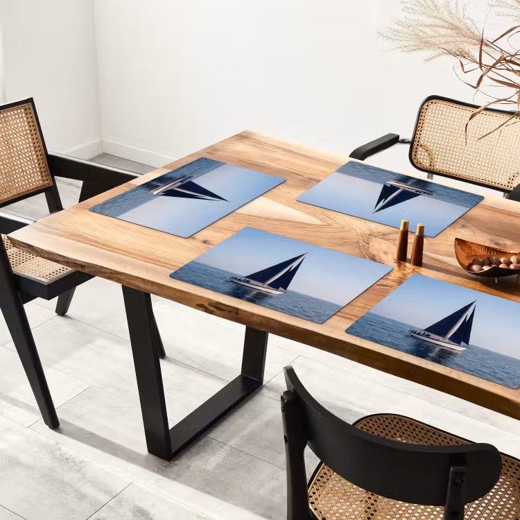 Placemat - 6 stuks - Zeilboot - Zee - Blauw — 5