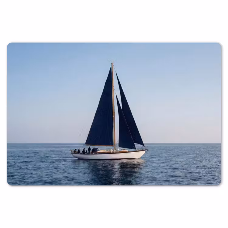 Placemat - 6 stuks - Zeilboot - Zee - Blauw — 7