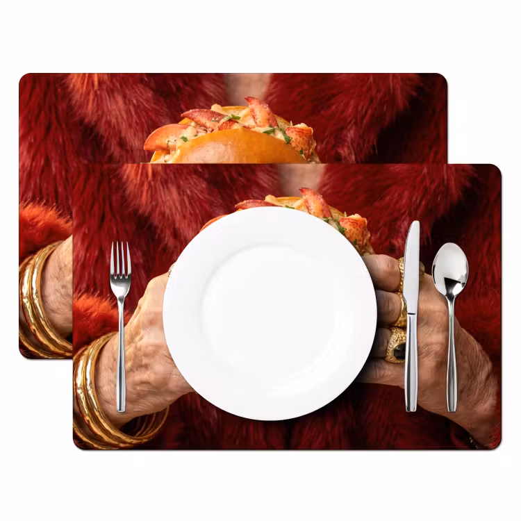 Placemat - 6 stuks - Broodje - Bontjas - Goud — 2