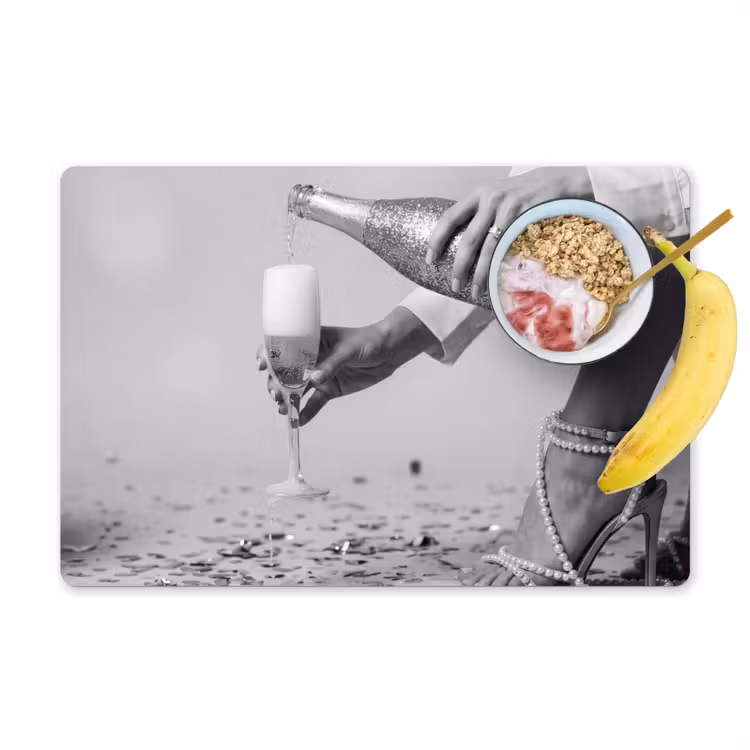 Placemat - 6 stuks - Feestelijk - Champagne - Discobal — 1