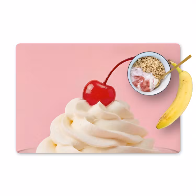 Placemat - 6 stuks - Kers - Slagroom - Roze — 1
