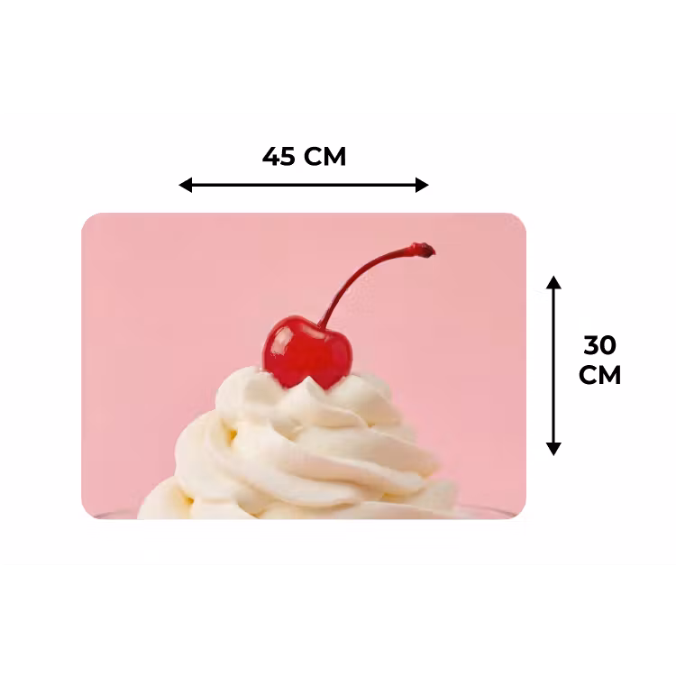 Placemat - 6 stuks - Kers - Slagroom - Roze — 3